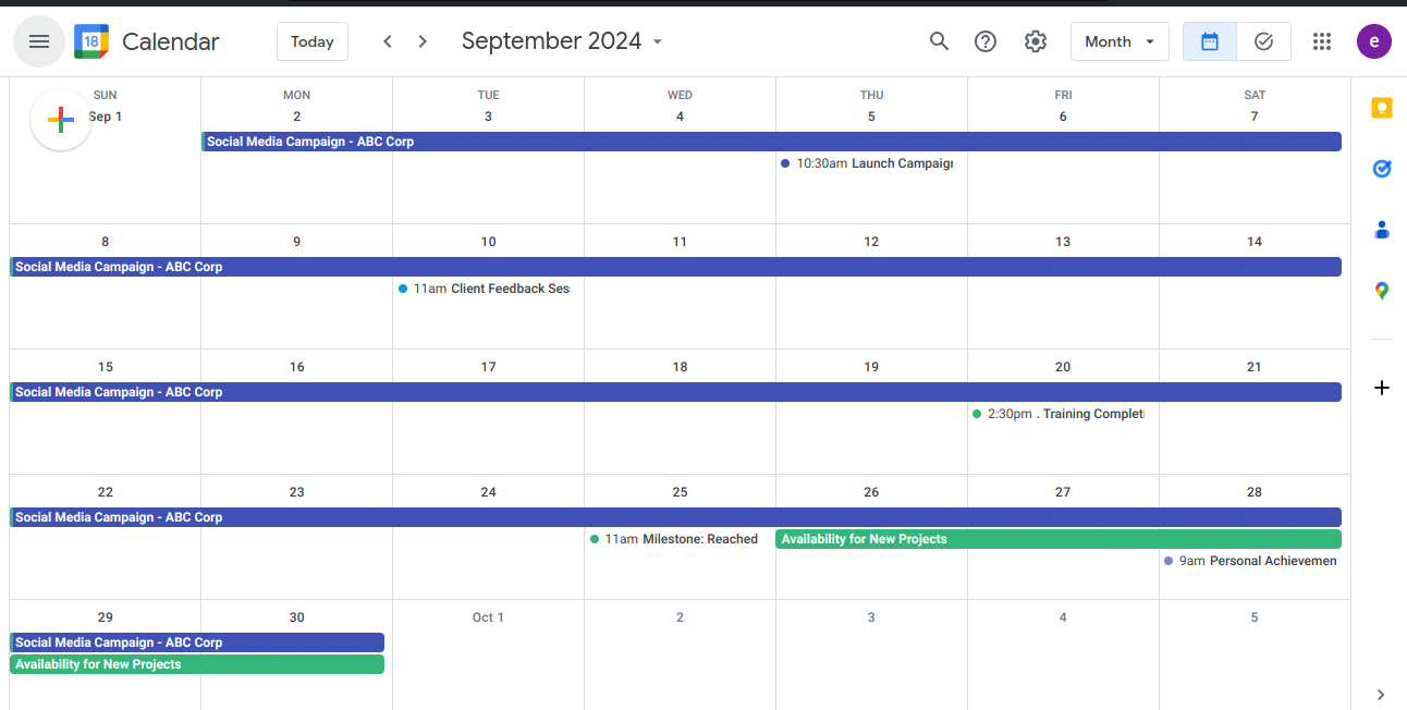 Calendar Management